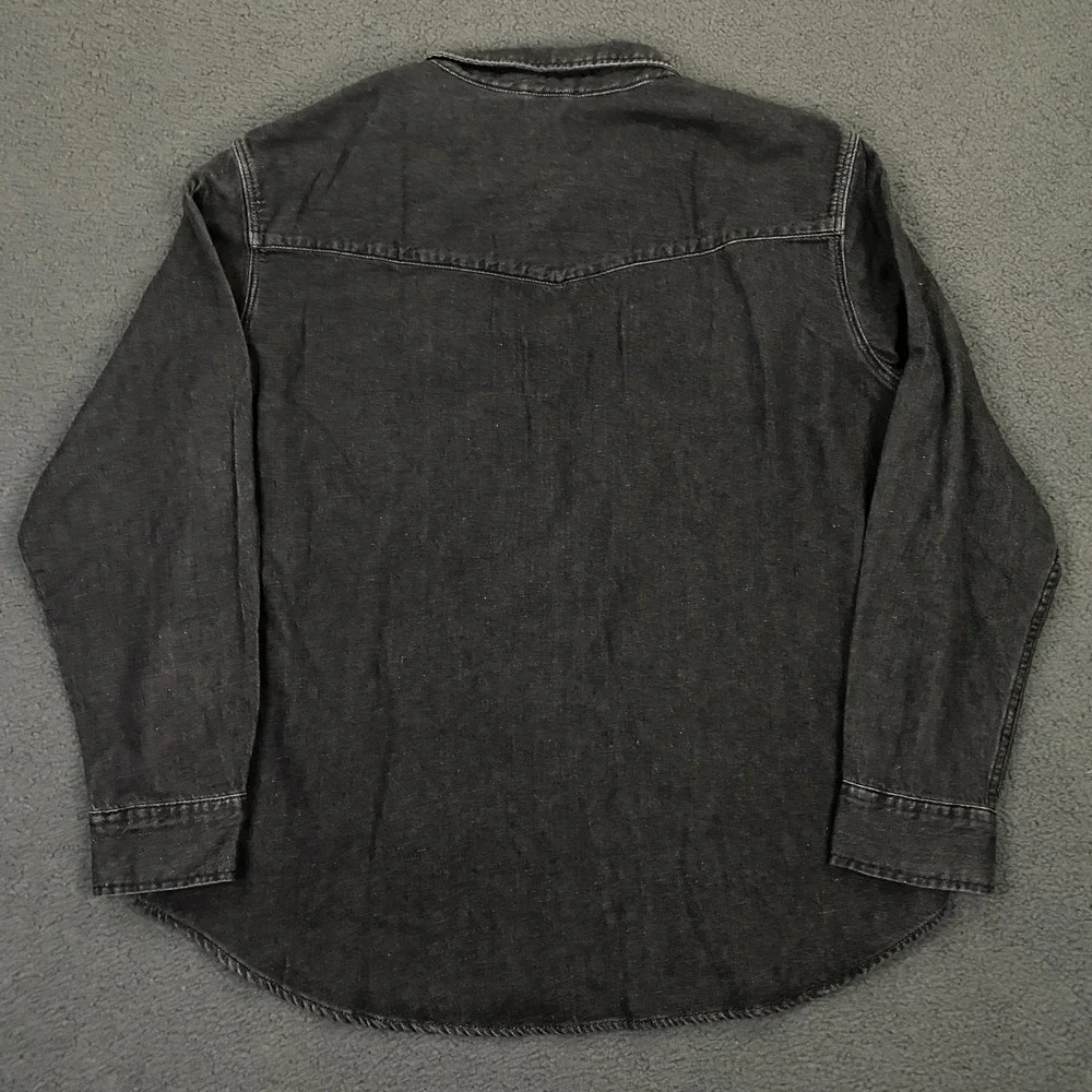 Levis Denim Shirt Mens XL Relaxed Fit Black Cotton Hemp Button Up Reb Tab NWT